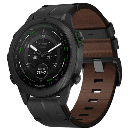 Bracelet de montre texturé en cuir de 22 mm, For Garmin Fenix E 47mm, For Garmin Fenix 8 MIP 47mm, For Garmin Fenix 8 AMOLED 47mm, For Garmin Fenix 7 Pro 47mm, For Garmin Epix Pro 47mm, For Garmin MARQ Athlete Gen 2, For Garmin MARQ Commander          ...