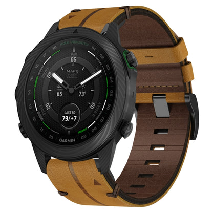 Bracelet de montre texturé en cuir de 22 mm, For Garmin Fenix E 47mm, For Garmin Fenix 8 MIP 47mm, For Garmin Fenix 8 AMOLED 47mm, For Garmin Fenix 7 Pro 47mm, For Garmin Epix Pro 47mm, For Garmin MARQ Athlete Gen 2, For Garmin MARQ Commander          ...