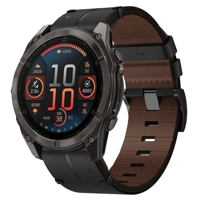 Bracelet de montre texturé en cuir de 22 mm, For Garmin Fenix E 47mm, For Garmin Fenix 8 MIP 47mm, For Garmin Fenix 8 AMOLED 47mm, For Garmin Fenix 7 Pro 47mm, For Garmin Epix Pro 47mm, For Garmin MARQ Athlete Gen 2, For Garmin MARQ Commander          ...