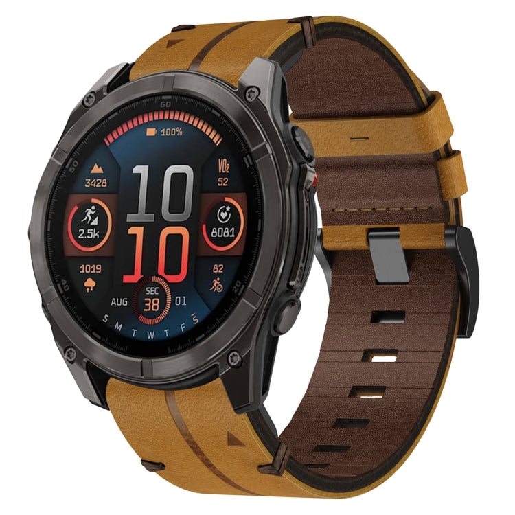 Bracelet de montre texturé en cuir de 22 mm, For Garmin Fenix E 47mm, For Garmin Fenix 8 MIP 47mm, For Garmin Fenix 8 AMOLED 47mm, For Garmin Fenix 7 Pro 47mm, For Garmin Epix Pro 47mm, For Garmin MARQ Athlete Gen 2, For Garmin MARQ Commander          ...
