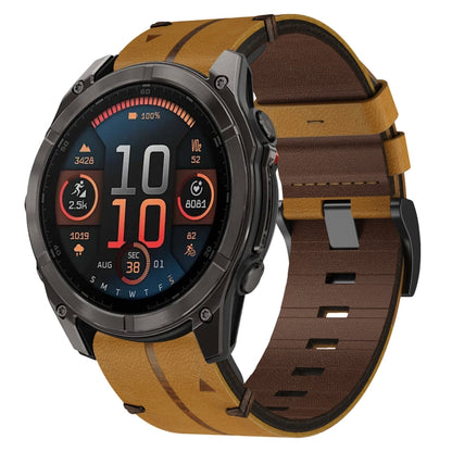 Bracelet de montre texturé en cuir de 22 mm, For Garmin Fenix E 47mm, For Garmin Fenix 8 MIP 47mm, For Garmin Fenix 8 AMOLED 47mm, For Garmin Fenix 7 Pro 47mm, For Garmin Epix Pro 47mm, For Garmin MARQ Athlete Gen 2, For Garmin MARQ Commander          ...