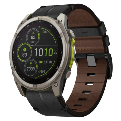Bracelet de montre texturé en cuir de 22 mm, For Garmin Fenix E 47mm, For Garmin Fenix 8 MIP 47mm, For Garmin Fenix 8 AMOLED 47mm, For Garmin Fenix 7 Pro 47mm, For Garmin Epix Pro 47mm, For Garmin MARQ Athlete Gen 2, For Garmin MARQ Commander          ...