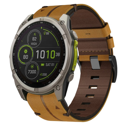 Bracelet de montre texturé en cuir de 22 mm, For Garmin Fenix E 47mm, For Garmin Fenix 8 MIP 47mm, For Garmin Fenix 8 AMOLED 47mm, For Garmin Fenix 7 Pro 47mm, For Garmin Epix Pro 47mm, For Garmin MARQ Athlete Gen 2, For Garmin MARQ Commander          ...