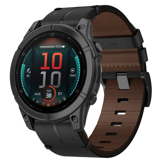 Bracelet de montre texturé en cuir de 22 mm, For Garmin Fenix E 47mm, For Garmin Fenix 8 MIP 47mm, For Garmin Fenix 8 AMOLED 47mm, For Garmin Fenix 7 Pro 47mm, For Garmin Epix Pro 47mm, For Garmin MARQ Athlete Gen 2, For Garmin MARQ Commander