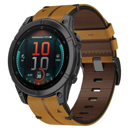 Bracelet de montre texturé en cuir de 22 mm, For Garmin Fenix E 47mm, For Garmin Fenix 8 MIP 47mm, For Garmin Fenix 8 AMOLED 47mm, For Garmin Fenix 7 Pro 47mm, For Garmin Epix Pro 47mm, For Garmin MARQ Athlete Gen 2, For Garmin MARQ Commander          ...