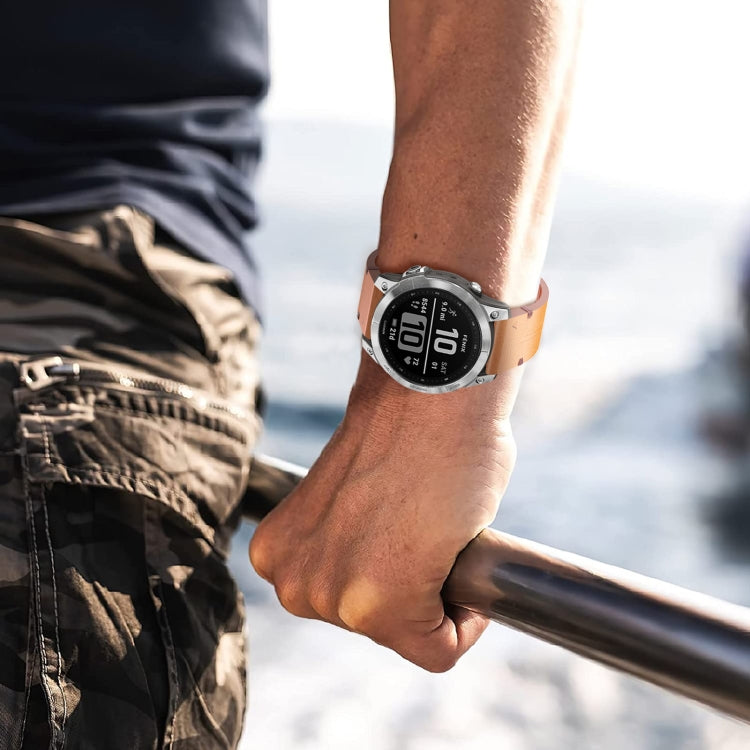 Bracelet de montre texturé en cuir de 22 mm, For Garmin Fenix E 47mm, For Garmin Fenix 8 MIP 47mm, For Garmin Fenix 8 AMOLED 47mm, For Garmin Fenix 7 Pro 47mm, For Garmin Epix Pro 47mm, For Garmin MARQ Athlete Gen 2, For Garmin MARQ Commander          ...
