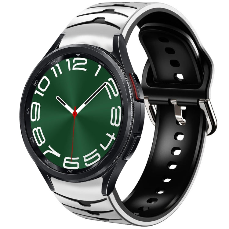 Bracelet de montre en silicone à texture incurvée, For Samsung Galaxy Watch 6 Classic 47mm, For Samsung Galaxy Watch 6 44mm, For Samsung Galaxy Watch 6 40mm, For Samsung Galaxy Watch 6 Classic 43mm