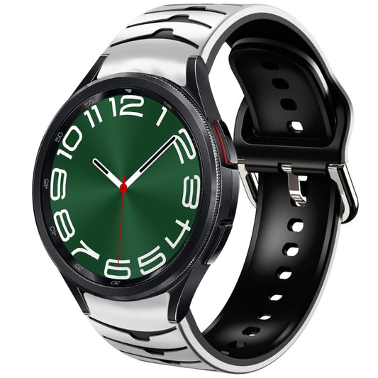 Bracelet de montre en silicone à texture incurvée, For Samsung Galaxy Watch 6 Classic 47mm, For Samsung Galaxy Watch 6 44mm, For Samsung Galaxy Watch 6 40mm, For Samsung Galaxy Watch 6 Classic 43mm