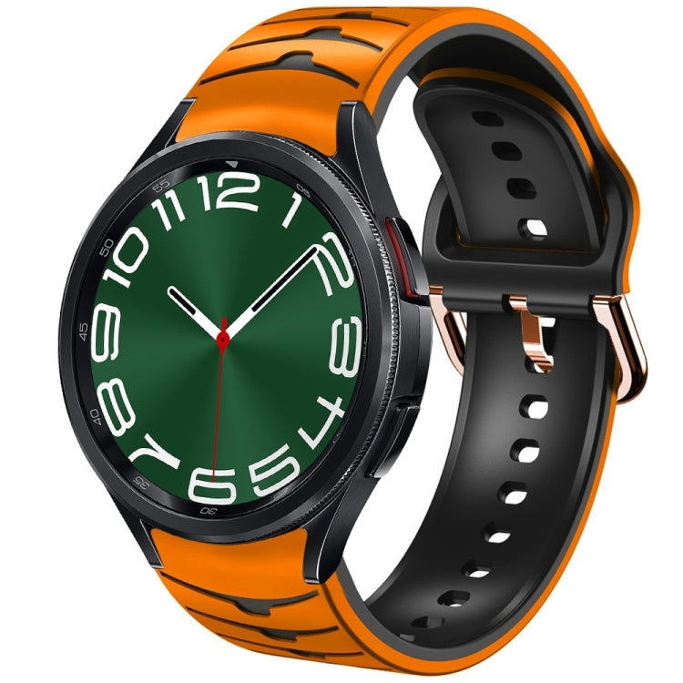 Bracelet de montre en silicone à texture incurvée, For Samsung Galaxy Watch 6 Classic 47mm, For Samsung Galaxy Watch 6 44mm, For Samsung Galaxy Watch 6 40mm, For Samsung Galaxy Watch 6 Classic 43mm
