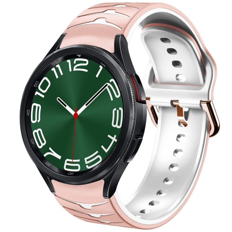 Bracelet de montre en silicone à texture incurvée, For Samsung Galaxy Watch 6 Classic 47mm, For Samsung Galaxy Watch 6 44mm, For Samsung Galaxy Watch 6 40mm, For Samsung Galaxy Watch 6 Classic 43mm