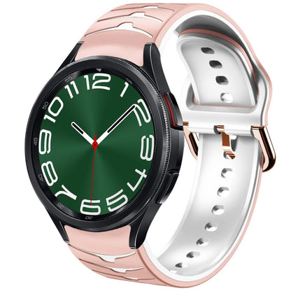 Bracelet de montre en silicone à texture incurvée, For Samsung Galaxy Watch 6 Classic 47mm, For Samsung Galaxy Watch 6 44mm, For Samsung Galaxy Watch 6 40mm, For Samsung Galaxy Watch 6 Classic 43mm