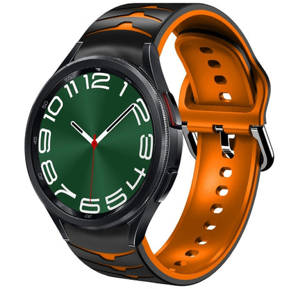Bracelet de montre en silicone à texture incurvée, For Samsung Galaxy Watch 6 Classic 47mm, For Samsung Galaxy Watch 6 44mm, For Samsung Galaxy Watch 6 40mm, For Samsung Galaxy Watch 6 Classic 43mm