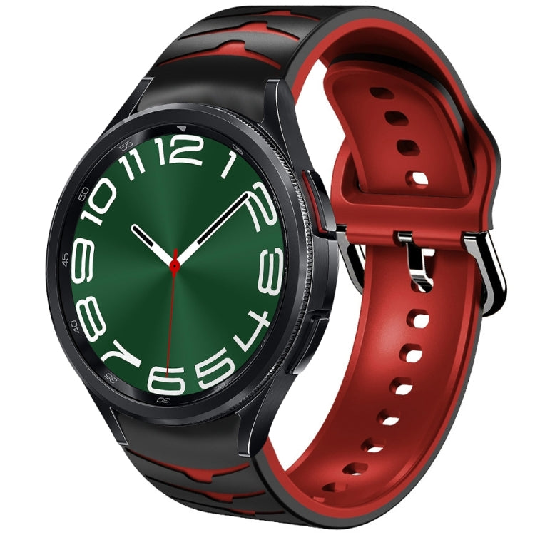 Bracelet de montre en silicone à texture incurvée, For Samsung Galaxy Watch 6 Classic 47mm, For Samsung Galaxy Watch 6 44mm, For Samsung Galaxy Watch 6 40mm, For Samsung Galaxy Watch 6 Classic 43mm