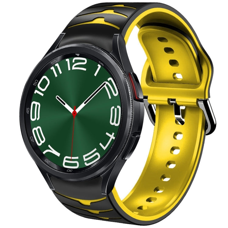 Bracelet de montre en silicone à texture incurvée, For Samsung Galaxy Watch 6 Classic 47mm, For Samsung Galaxy Watch 6 44mm, For Samsung Galaxy Watch 6 40mm, For Samsung Galaxy Watch 6 Classic 43mm