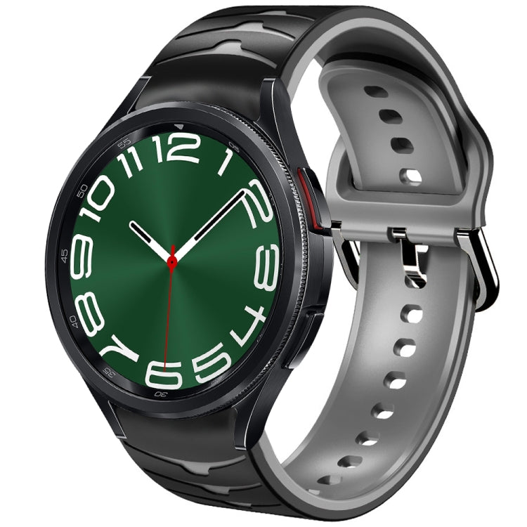 Bracelet de montre en silicone à texture incurvée, For Samsung Galaxy Watch 6 Classic 47mm, For Samsung Galaxy Watch 6 44mm, For Samsung Galaxy Watch 6 40mm, For Samsung Galaxy Watch 6 Classic 43mm