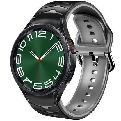 Bracelet de montre en silicone à texture incurvée, For Samsung Galaxy Watch 6 Classic 47mm, For Samsung Galaxy Watch 6 44mm, For Samsung Galaxy Watch 6 40mm, For Samsung Galaxy Watch 6 Classic 43mm