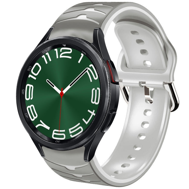 Bracelet de montre en silicone à texture incurvée, For Samsung Galaxy Watch 6 Classic 47mm, For Samsung Galaxy Watch 6 44mm, For Samsung Galaxy Watch 6 40mm, For Samsung Galaxy Watch 6 Classic 43mm
