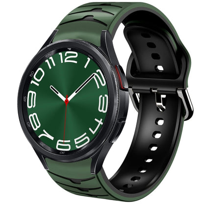 Bracelet de montre en silicone à texture incurvée, For Samsung Galaxy Watch 6 Classic 47mm, For Samsung Galaxy Watch 6 44mm, For Samsung Galaxy Watch 6 40mm, For Samsung Galaxy Watch 6 Classic 43mm