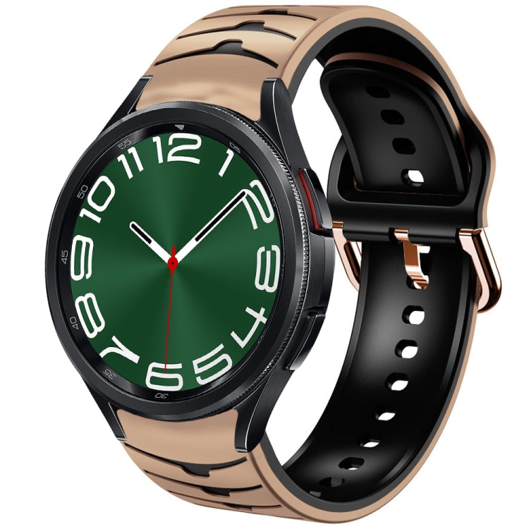 Bracelet de montre en silicone à texture incurvée, For Samsung Galaxy Watch 6 Classic 47mm, For Samsung Galaxy Watch 6 44mm, For Samsung Galaxy Watch 6 40mm, For Samsung Galaxy Watch 6 Classic 43mm