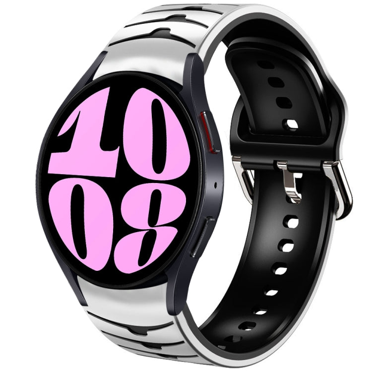Bracelet de montre en silicone à texture incurvée, For Samsung Galaxy Watch 6 Classic 47mm, For Samsung Galaxy Watch 6 44mm, For Samsung Galaxy Watch 6 40mm, For Samsung Galaxy Watch 6 Classic 43mm