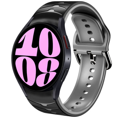Bracelet de montre en silicone à texture incurvée, For Samsung Galaxy Watch 6 Classic 47mm, For Samsung Galaxy Watch 6 44mm, For Samsung Galaxy Watch 6 40mm, For Samsung Galaxy Watch 6 Classic 43mm