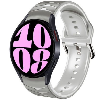 Bracelet de montre en silicone à texture incurvée, For Samsung Galaxy Watch 6 Classic 47mm, For Samsung Galaxy Watch 6 44mm, For Samsung Galaxy Watch 6 40mm, For Samsung Galaxy Watch 6 Classic 43mm