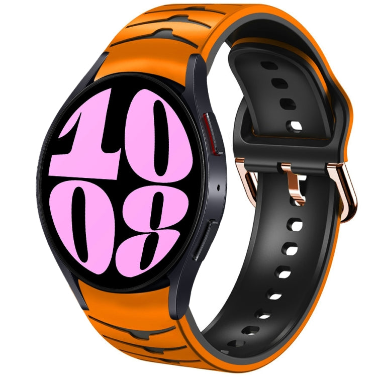 Bracelet de montre en silicone à texture incurvée, For Samsung Galaxy Watch 6 Classic 47mm, For Samsung Galaxy Watch 6 44mm, For Samsung Galaxy Watch 6 40mm, For Samsung Galaxy Watch 6 Classic 43mm
