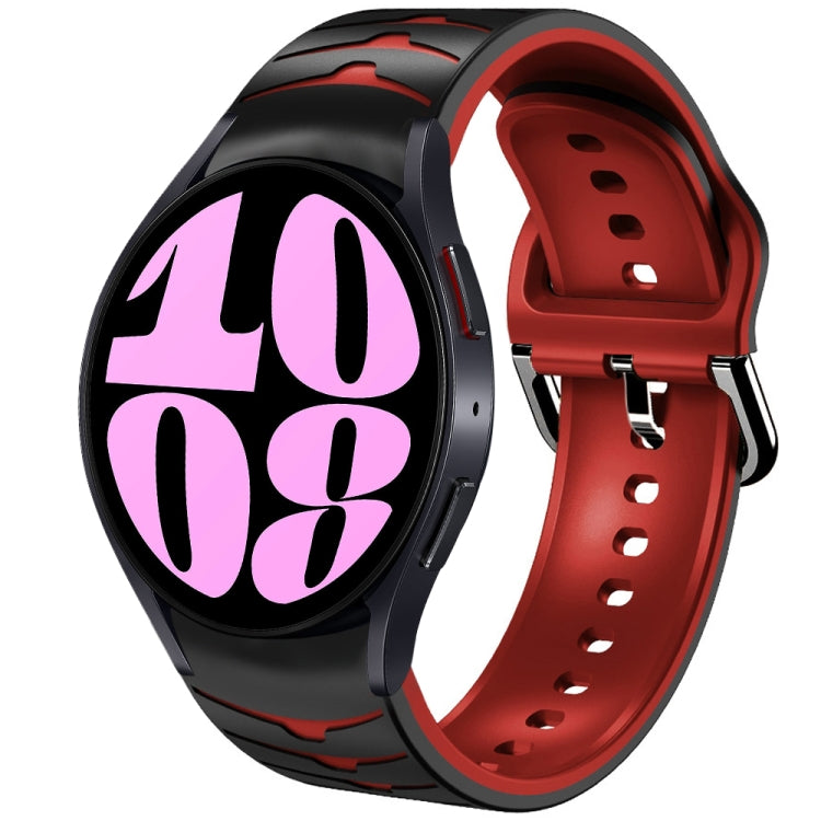 Bracelet de montre en silicone à texture incurvée, For Samsung Galaxy Watch 6 Classic 47mm, For Samsung Galaxy Watch 6 44mm, For Samsung Galaxy Watch 6 40mm, For Samsung Galaxy Watch 6 Classic 43mm