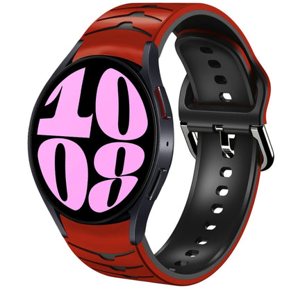 Bracelet de montre en silicone à texture incurvée, For Samsung Galaxy Watch 6 Classic 47mm, For Samsung Galaxy Watch 6 44mm, For Samsung Galaxy Watch 6 40mm, For Samsung Galaxy Watch 6 Classic 43mm