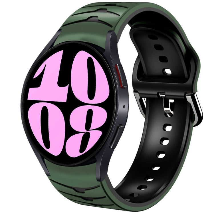 Bracelet de montre en silicone à texture incurvée, For Samsung Galaxy Watch 6 Classic 47mm, For Samsung Galaxy Watch 6 44mm, For Samsung Galaxy Watch 6 40mm, For Samsung Galaxy Watch 6 Classic 43mm