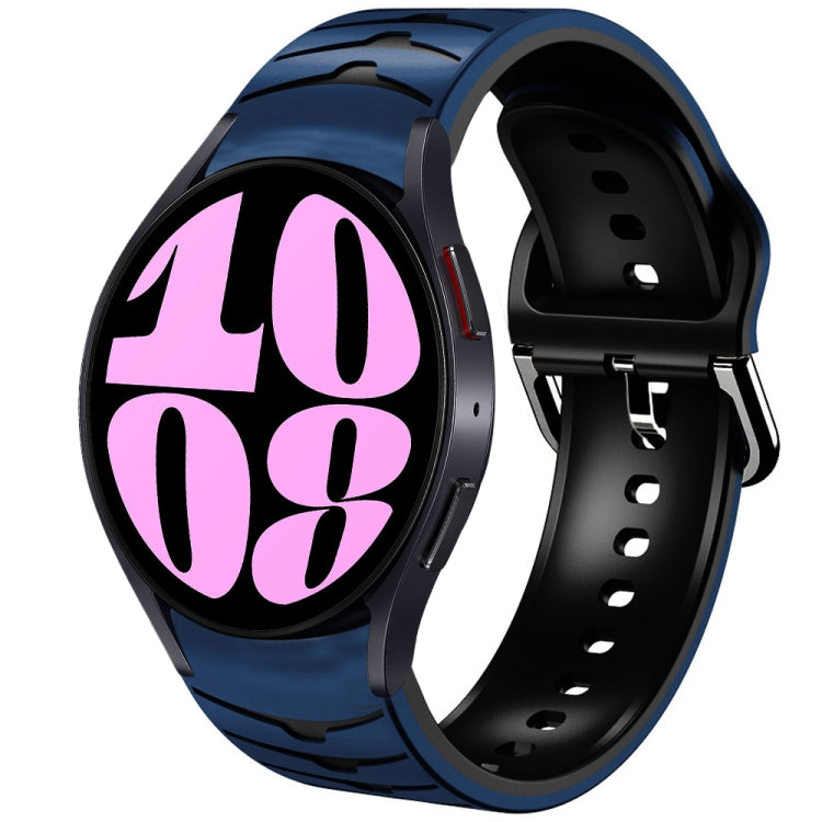 Bracelet de montre en silicone à texture incurvée, For Samsung Galaxy Watch 6 Classic 47mm, For Samsung Galaxy Watch 6 44mm, For Samsung Galaxy Watch 6 40mm, For Samsung Galaxy Watch 6 Classic 43mm