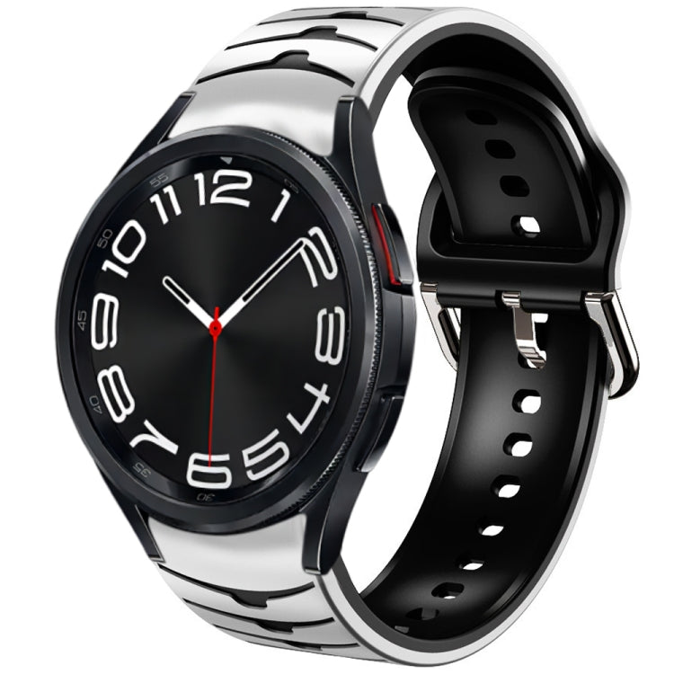 Bracelet de montre en silicone à texture incurvée, For Samsung Galaxy Watch 6 Classic 47mm, For Samsung Galaxy Watch 6 44mm, For Samsung Galaxy Watch 6 40mm, For Samsung Galaxy Watch 6 Classic 43mm