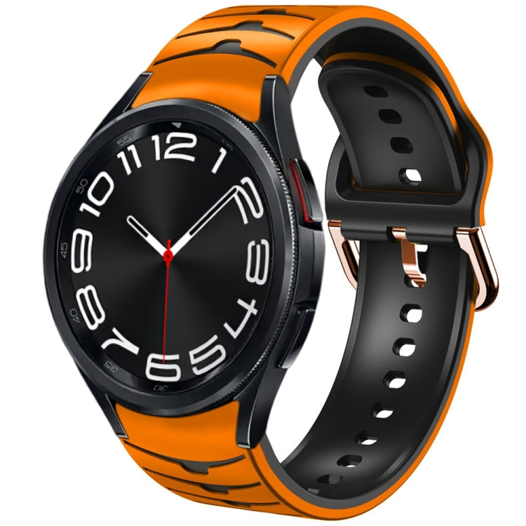 Bracelet de montre en silicone à texture incurvée, For Samsung Galaxy Watch 6 Classic 47mm, For Samsung Galaxy Watch 6 44mm, For Samsung Galaxy Watch 6 40mm, For Samsung Galaxy Watch 6 Classic 43mm