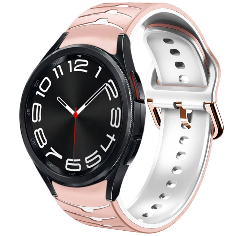 Bracelet de montre en silicone à texture incurvée, For Samsung Galaxy Watch 6 Classic 47mm, For Samsung Galaxy Watch 6 44mm, For Samsung Galaxy Watch 6 40mm, For Samsung Galaxy Watch 6 Classic 43mm