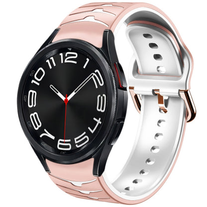 Bracelet de montre en silicone à texture incurvée, For Samsung Galaxy Watch 6 Classic 47mm, For Samsung Galaxy Watch 6 44mm, For Samsung Galaxy Watch 6 40mm, For Samsung Galaxy Watch 6 Classic 43mm