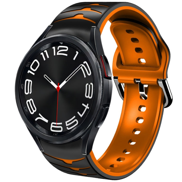 Bracelet de montre en silicone à texture incurvée, For Samsung Galaxy Watch 6 Classic 47mm, For Samsung Galaxy Watch 6 44mm, For Samsung Galaxy Watch 6 40mm, For Samsung Galaxy Watch 6 Classic 43mm