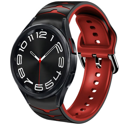 Bracelet de montre en silicone à texture incurvée, For Samsung Galaxy Watch 6 Classic 47mm, For Samsung Galaxy Watch 6 44mm, For Samsung Galaxy Watch 6 40mm, For Samsung Galaxy Watch 6 Classic 43mm
