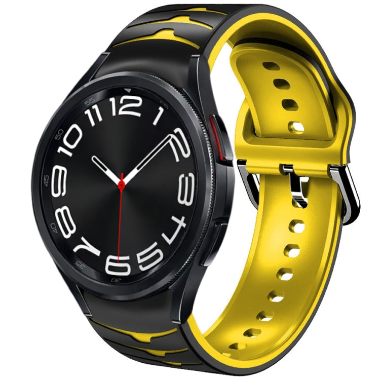 Bracelet de montre en silicone à texture incurvée, For Samsung Galaxy Watch 6 Classic 47mm, For Samsung Galaxy Watch 6 44mm, For Samsung Galaxy Watch 6 40mm, For Samsung Galaxy Watch 6 Classic 43mm