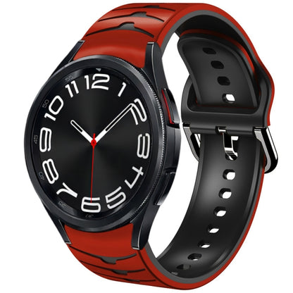 Bracelet de montre en silicone à texture incurvée, For Samsung Galaxy Watch 6 Classic 47mm, For Samsung Galaxy Watch 6 44mm, For Samsung Galaxy Watch 6 40mm, For Samsung Galaxy Watch 6 Classic 43mm