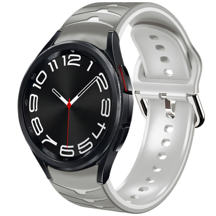 Bracelet de montre en silicone à texture incurvée, For Samsung Galaxy Watch 6 Classic 47mm, For Samsung Galaxy Watch 6 44mm, For Samsung Galaxy Watch 6 40mm, For Samsung Galaxy Watch 6 Classic 43mm