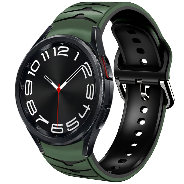 Bracelet de montre en silicone à texture incurvée, For Samsung Galaxy Watch 6 Classic 47mm, For Samsung Galaxy Watch 6 44mm, For Samsung Galaxy Watch 6 40mm, For Samsung Galaxy Watch 6 Classic 43mm