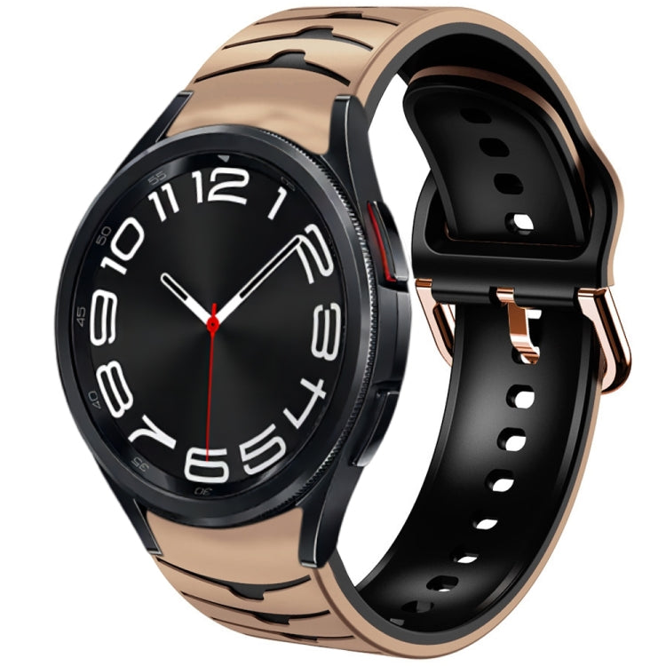 Bracelet de montre en silicone à texture incurvée, For Samsung Galaxy Watch 6 Classic 47mm, For Samsung Galaxy Watch 6 44mm, For Samsung Galaxy Watch 6 40mm, For Samsung Galaxy Watch 6 Classic 43mm