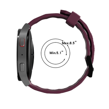 Bracelet de montre en silicone à texture incurvée, For Samsung Galaxy Watch 6 Classic 47mm, For Samsung Galaxy Watch 6 44mm, For Samsung Galaxy Watch 6 40mm, For Samsung Galaxy Watch 6 Classic 43mm