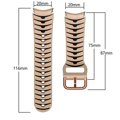 Bracelet de montre en silicone à texture incurvée, For Samsung Galaxy Watch 6 Classic 47mm, For Samsung Galaxy Watch 6 44mm, For Samsung Galaxy Watch 6 40mm, For Samsung Galaxy Watch 6 Classic 43mm