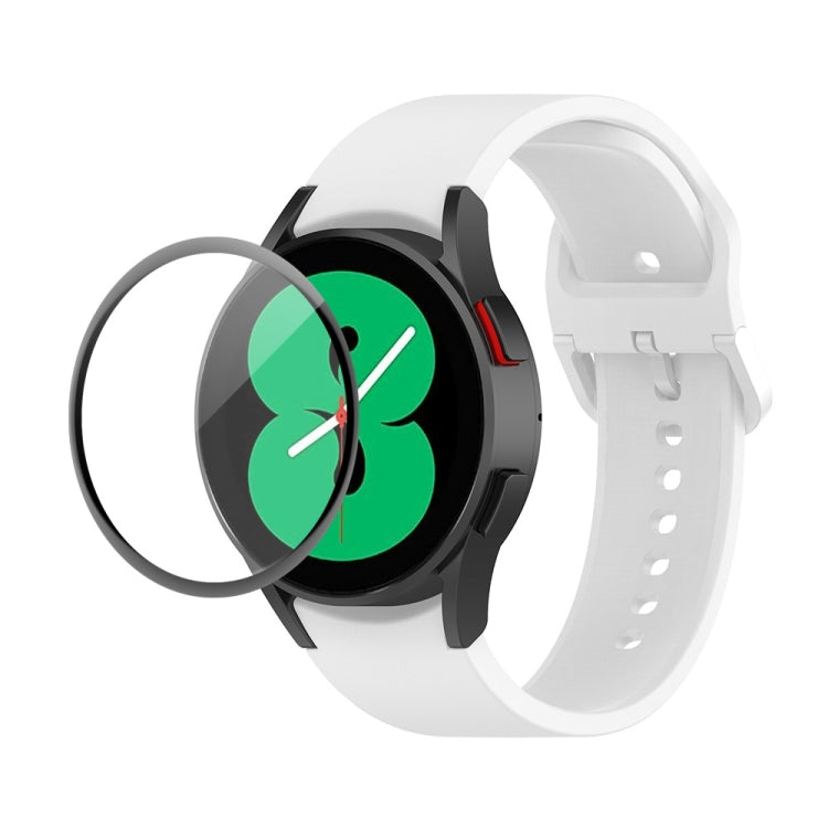 JUNSUNMAY Sangle réglable en silicone + Kit de protection d'écran PMMA à couverture complète, For Samsung Galaxy Watch5 44mm, For Samsung Galaxy Watch5 Pro 45mm, For Samsung Galaxy Watch5 40mm, For Samsung Galaxy Watch4 44mm