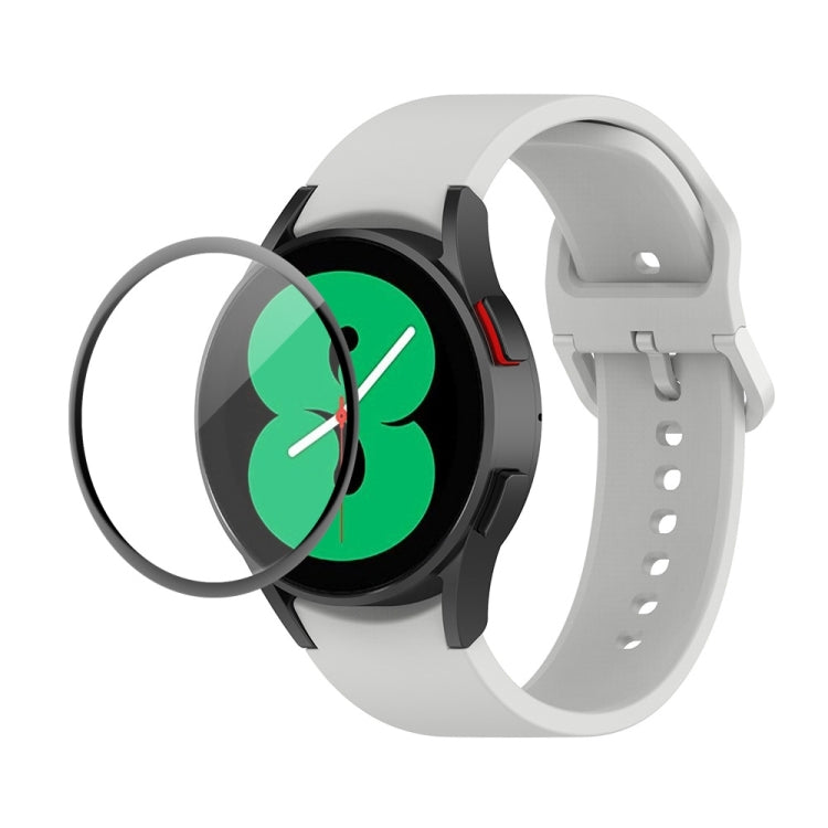 JUNSUNMAY Sangle réglable en silicone + Kit de protection d'écran PMMA à couverture complète, For Samsung Galaxy Watch5 44mm, For Samsung Galaxy Watch5 Pro 45mm, For Samsung Galaxy Watch5 40mm, For Samsung Galaxy Watch4 44mm