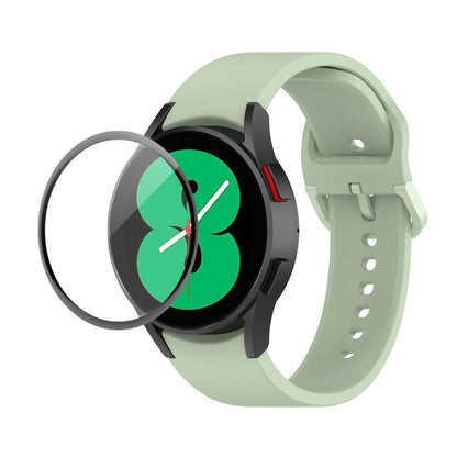 JUNSUNMAY Sangle réglable en silicone + Kit de protection d'écran PMMA à couverture complète, For Samsung Galaxy Watch5 44mm, For Samsung Galaxy Watch5 Pro 45mm, For Samsung Galaxy Watch5 40mm, For Samsung Galaxy Watch4 44mm
