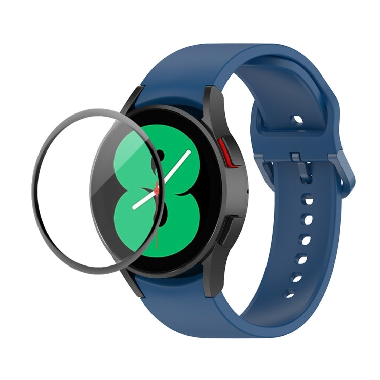 JUNSUNMAY Sangle réglable en silicone + Kit de protection d'écran PMMA à couverture complète, For Samsung Galaxy Watch5 44mm, For Samsung Galaxy Watch5 Pro 45mm, For Samsung Galaxy Watch5 40mm, For Samsung Galaxy Watch4 44mm