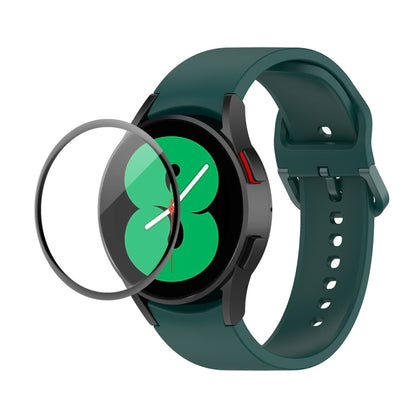 JUNSUNMAY Sangle réglable en silicone + Kit de protection d'écran PMMA à couverture complète, For Samsung Galaxy Watch5 44mm, For Samsung Galaxy Watch5 Pro 45mm, For Samsung Galaxy Watch5 40mm, For Samsung Galaxy Watch4 44mm