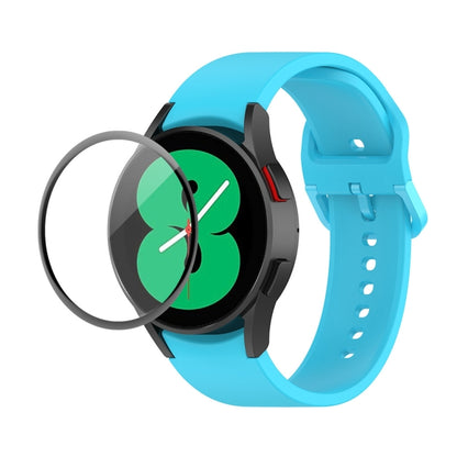 JUNSUNMAY Sangle réglable en silicone + Kit de protection d'écran PMMA à couverture complète, For Samsung Galaxy Watch5 44mm, For Samsung Galaxy Watch5 Pro 45mm, For Samsung Galaxy Watch5 40mm, For Samsung Galaxy Watch4 44mm